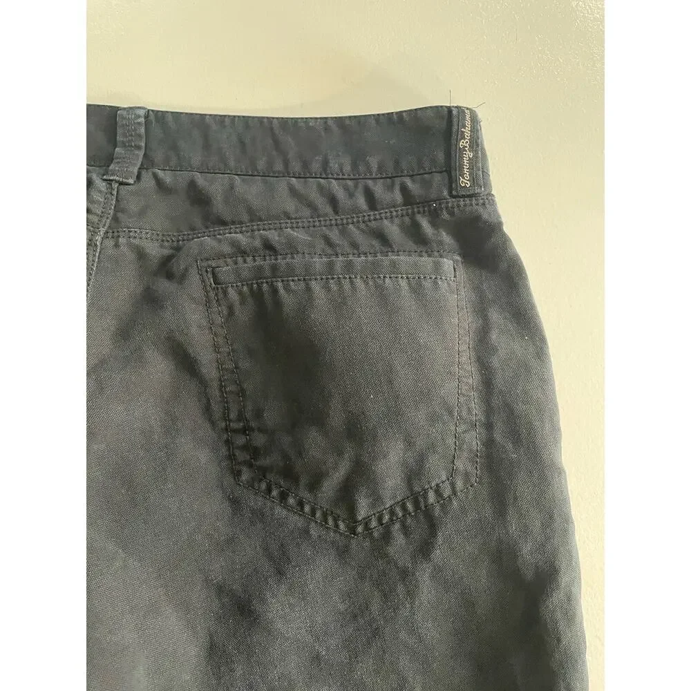 Tommy Bahama Pants Mens 32 Dark Gray Casual Comfort Relaxed Fit Chino Jeans